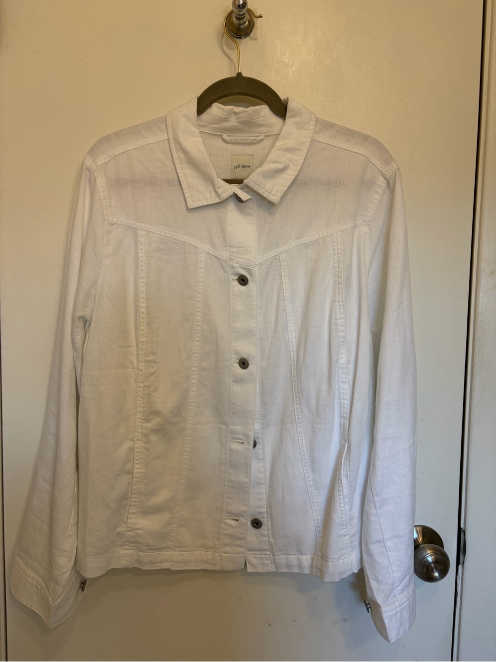J. Jill Classic White Women's Button-Front Jacket
